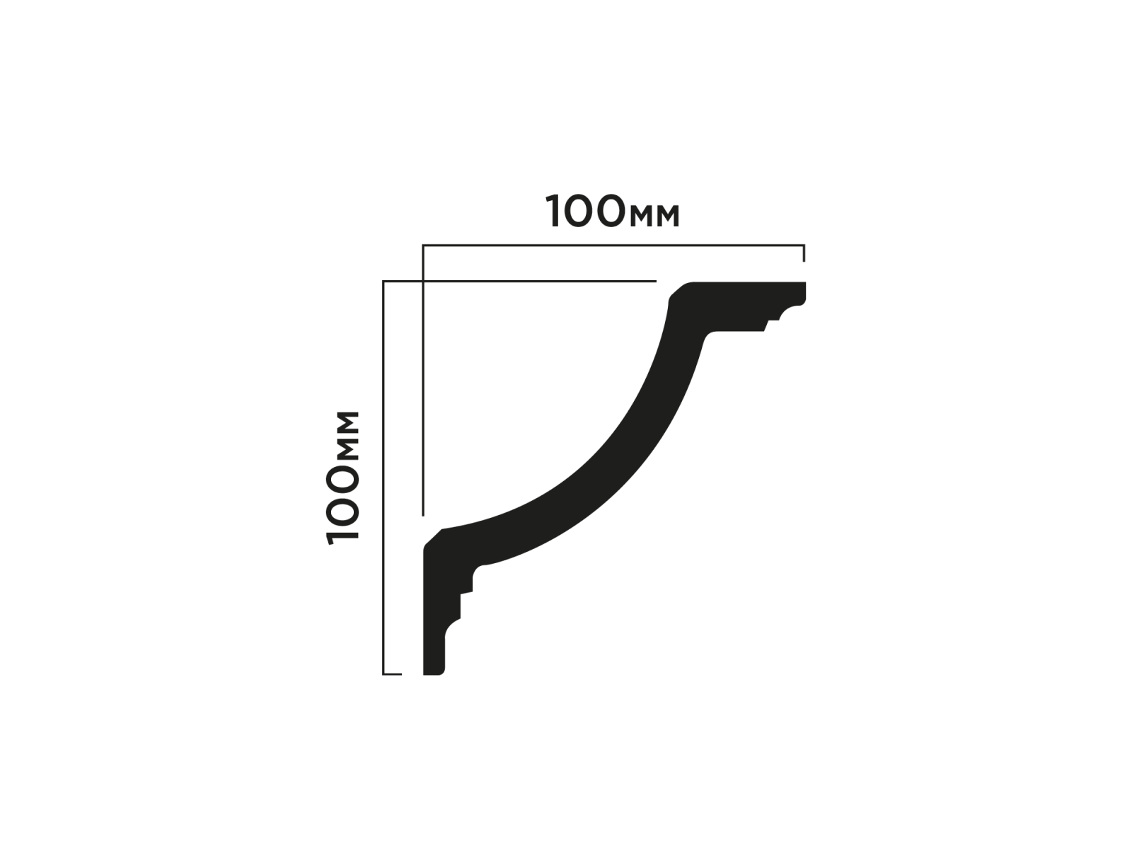 Карниз HIWOOD A141 100 × 100 × 2000 мм