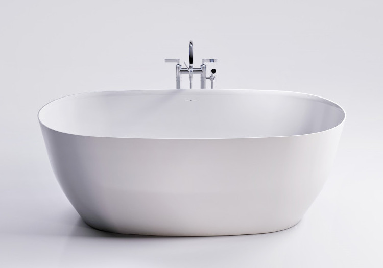 Ванна из литьевого мрамора 180х80 см Creto Arino CRARVN0048 глянцевая белая