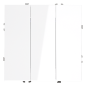 Выключатель встраиваемый VOLTUM S70 трехклавишный 10А, (белый глянцевый)