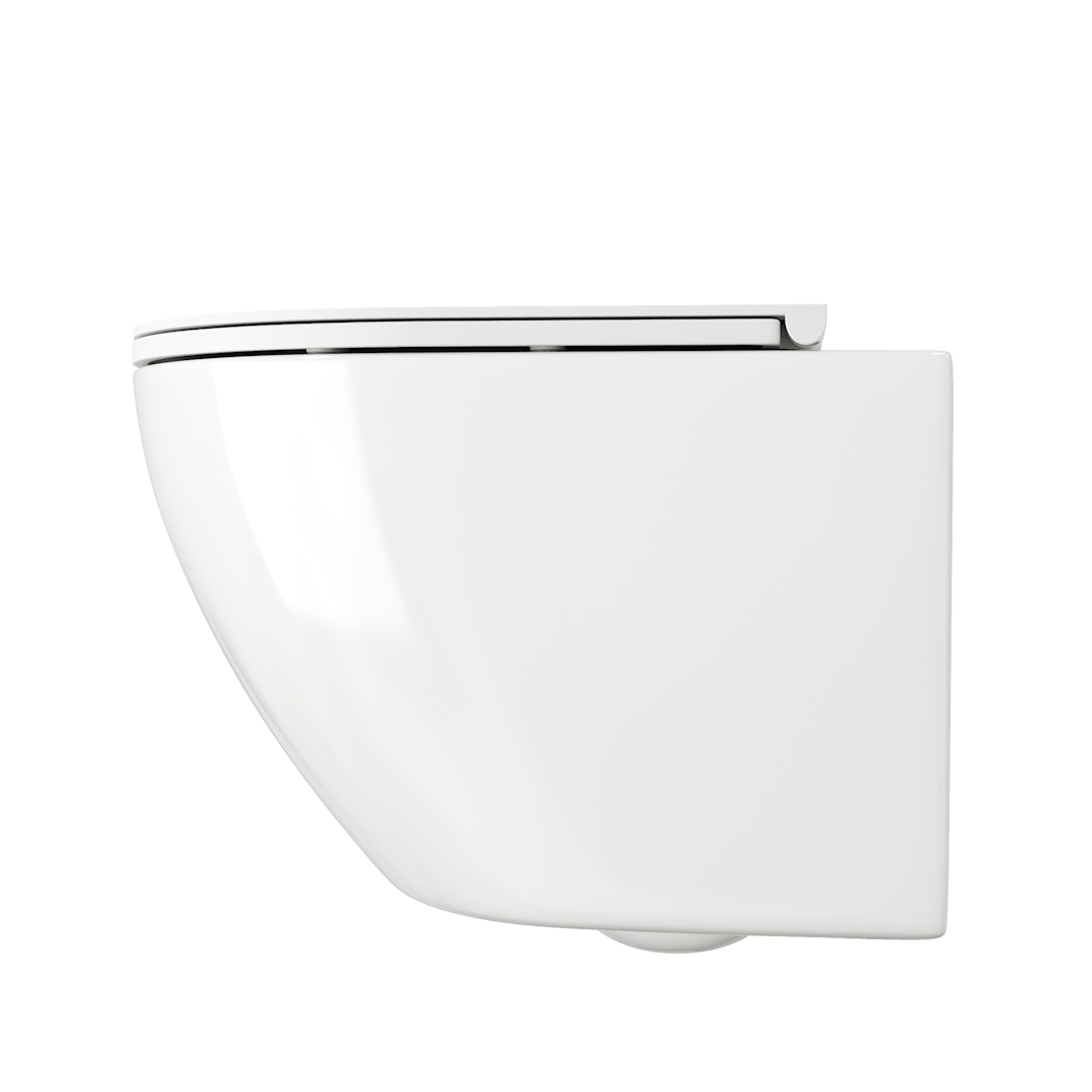 Унитаз подвесной безободковый Creto Cer C5 1005-005Cer-С5W с крышкой-сиденьем микролифт, белый