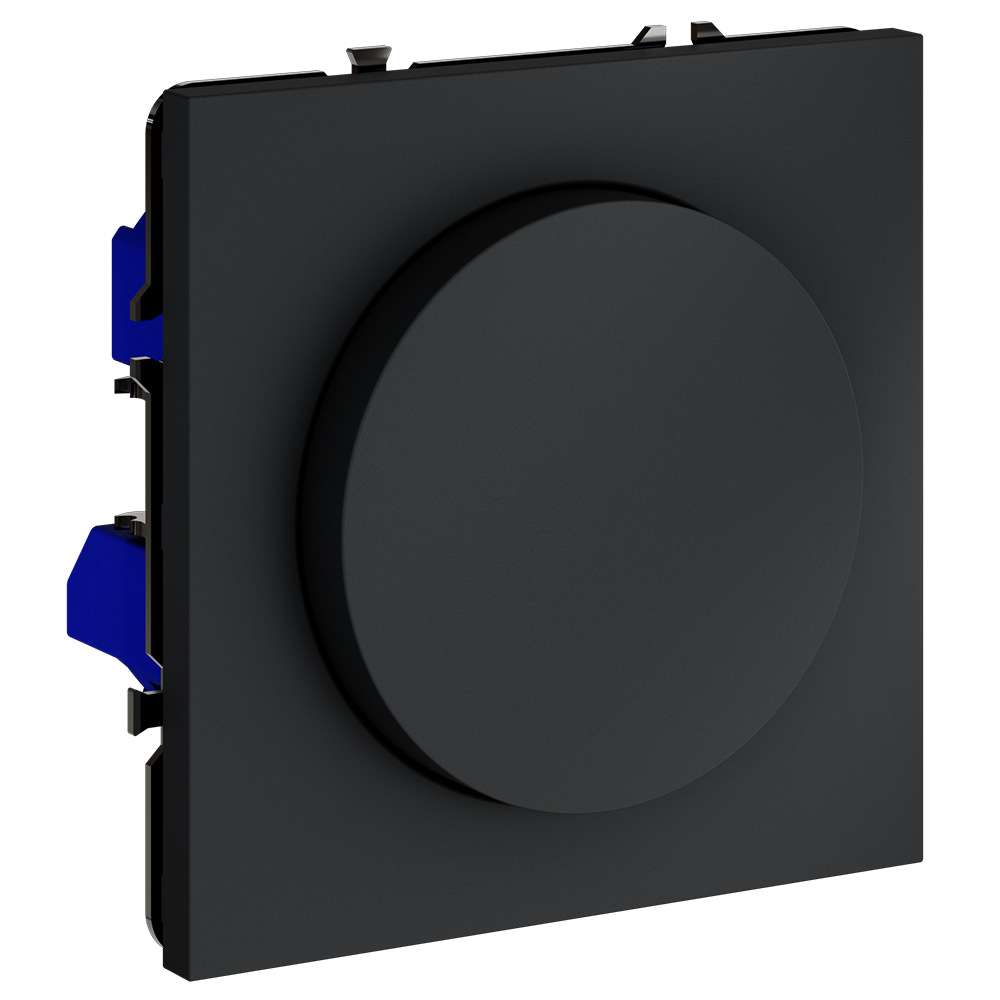 Светорегулятор встраиваемый VOLTUM S70 поворотно-нажимной 600 Вт, (графит)