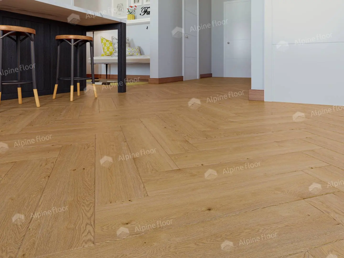 SPC Ламинат Alpine Floor SPC Light Parquet ЕСО 13-27AB Дуб Хатиса 4V 43кл