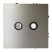 Розетка телевизионная встраиваемая VOLTUM S70 оконечная TV+SAT, (шелк)