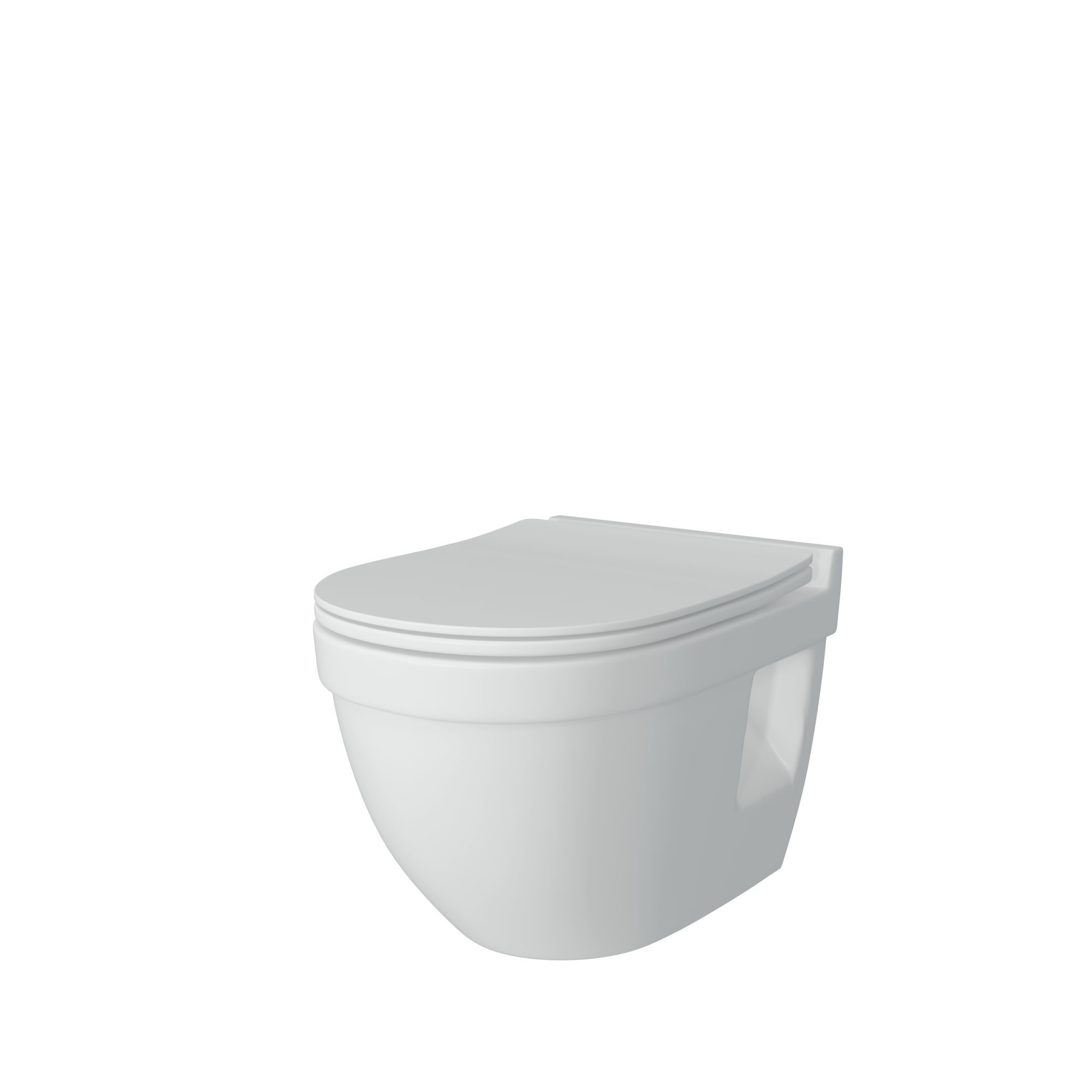 Унитаз подвесной безободковый Creto Cer C6 1806-Cer-С6P с крышкой-сиденьем микролифт, белый