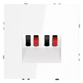 Розетка акустическая встраиваемая VOLTUM S70 4-местная, (белый глянцевый)