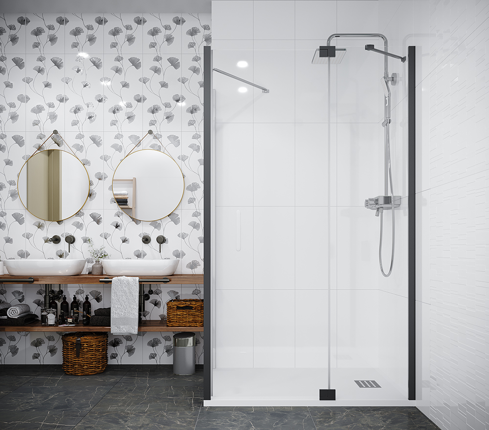 Душевая дверь Creto Tenta 123-WTW-140-C-CH-8 стекло прозрачное EASY CLEAN, профиль хром, 140х200 см