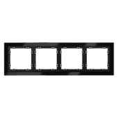 Рамка стеклянная VOLTUM S70 на 4 поста, (черный,стекло)
