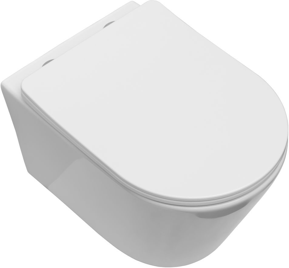 Унитаз подвесной безободковый Creto Logan L6 1005-001-L6W с крышкой-сиденьем микролифт, белый