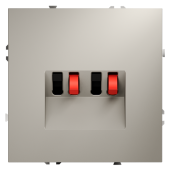 Розетка акустическая встраиваемая VOLTUM S70 4-местная, (кашемир)