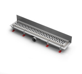 Душевой лоток 65 см Creto Zigzag CRE-650 ZN-P с решеткой, хром