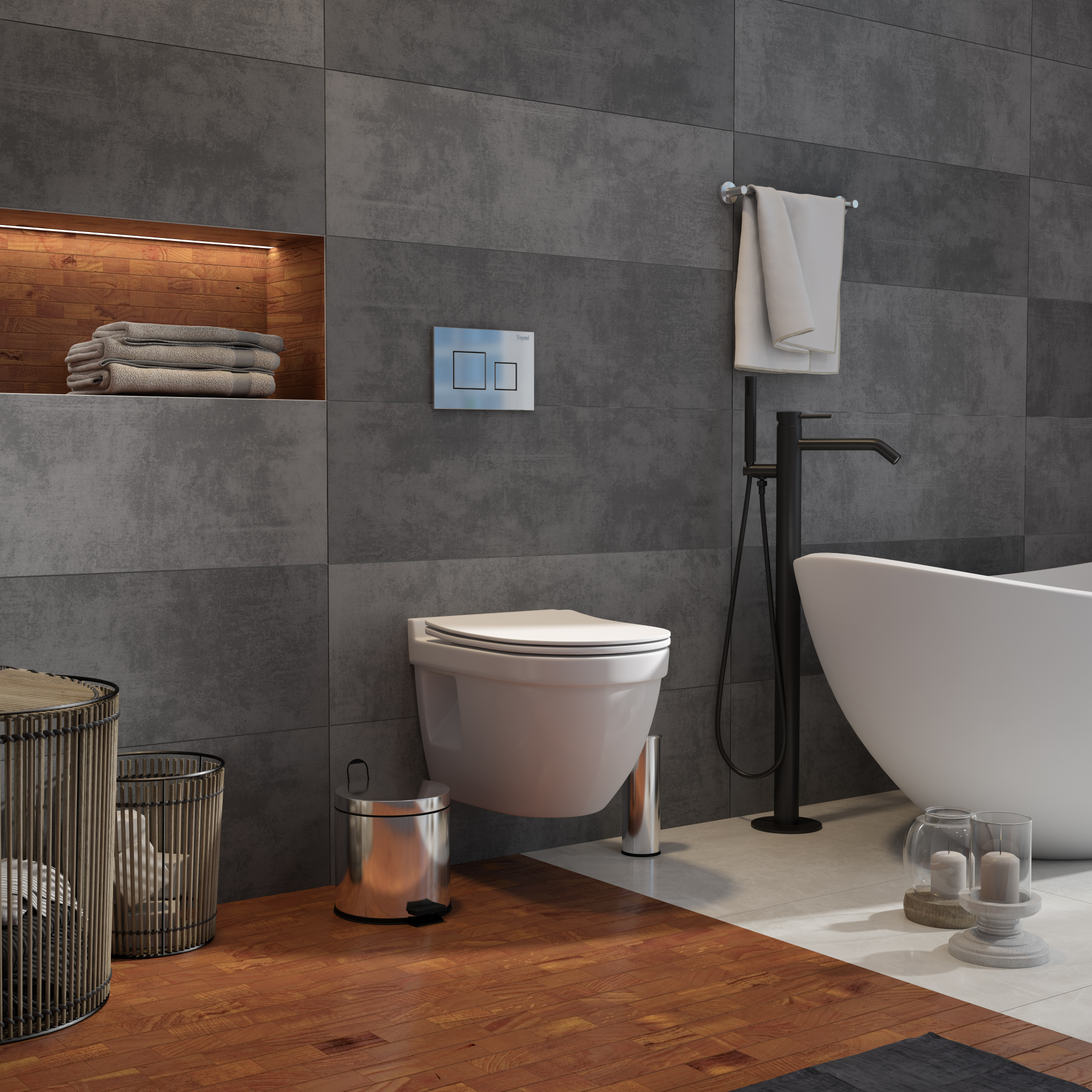 Унитаз подвесной безободковый Creto Cer C6 1806-Cer-С6P с крышкой-сиденьем микролифт, белый