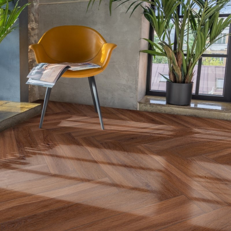 Кварц виниловый ламинат Aquafloor Parquet Glue 4V AF2518PG