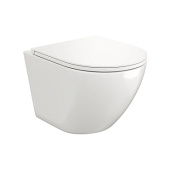 Унитаз подвесной безободковый Idrico Best 3.0 Tornado 1110-Best-B3.0 с крышкой-сиденьем микролифт, белый