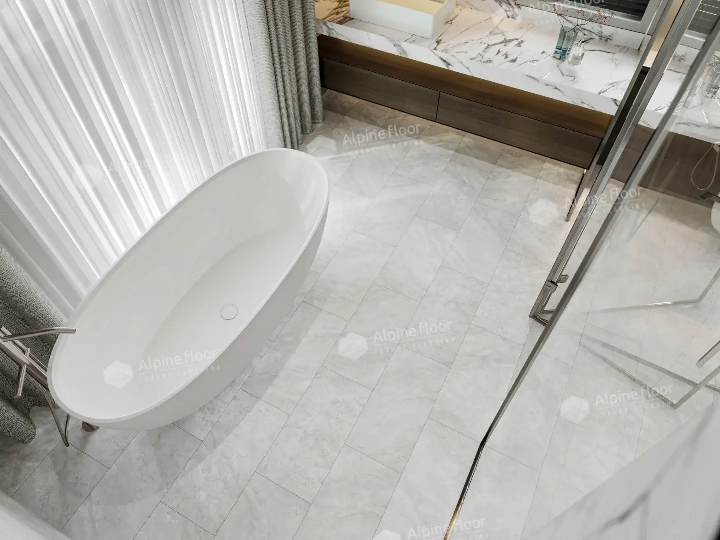 SPC Ламинат Alpine Floor SPC Stone Mineral Core ЕСО 4-19 Чили 4V 43кл