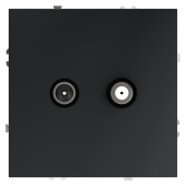 Розетка телевизионная встраиваемая VOLTUM S70 оконечная TV+SAT, (графит)
