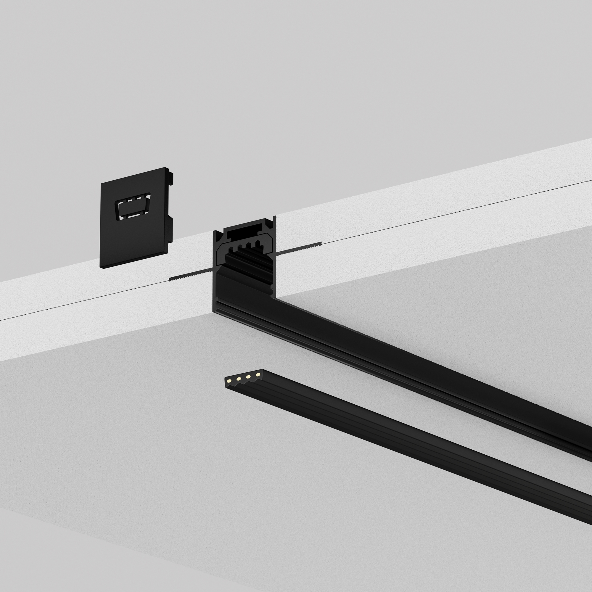 Профиль для уличной трековой системы Outdoor O-TR002ED-P-B3M