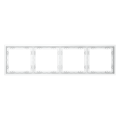 Рамка пластиковая VOLTUM S70 на 4 поста, (белый матовый)