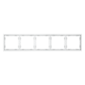 Рамка пластиковая VOLTUM S70 на 5 постов, (белый матовый)