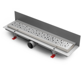 Душевой лоток 35 см Creto Quadro CRE-350 QN-P с решеткой, хром