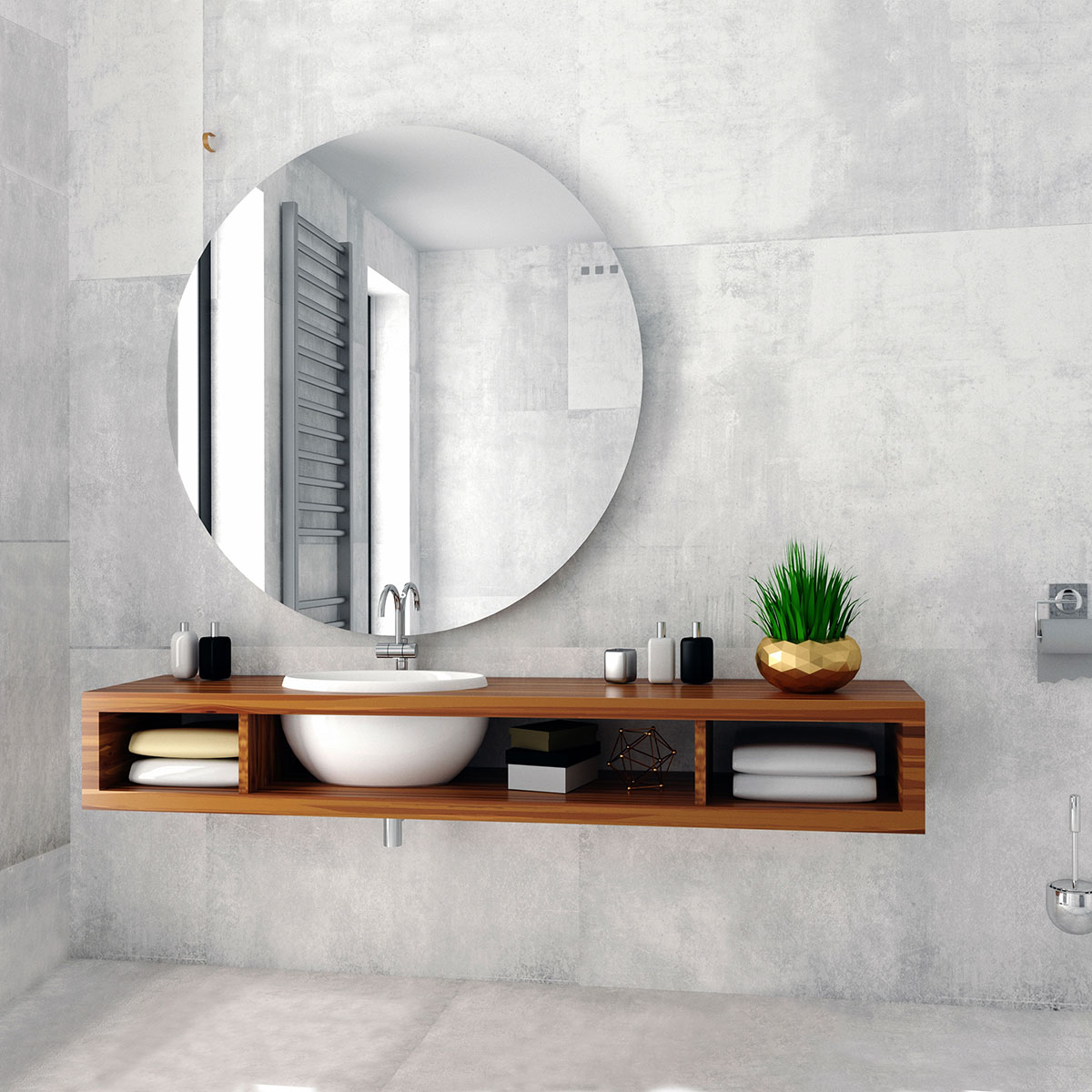 Зеркало Creto Elegante d120 см с сенсорным выключателем 25-D1200E