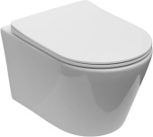 Унитаз подвесной безободковый Creto Logan L6 1005-001-L6W с крышкой-сиденьем микролифт, белый