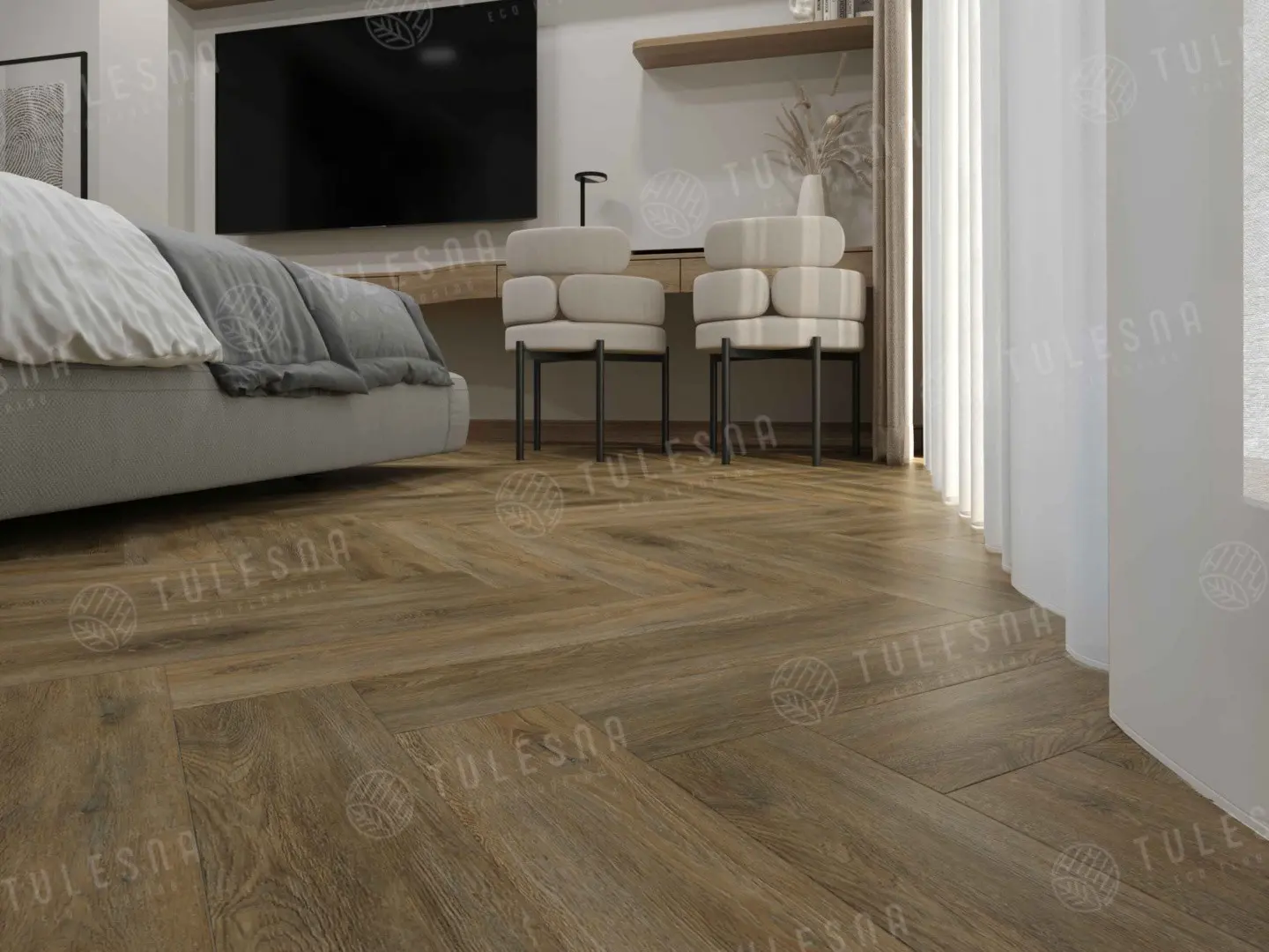 ПВХ-плитка Tulesna Art Parquet LVT Divino 1005-801