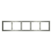Рамка пластиковая VOLTUM S70 на 5 постов, (сталь)