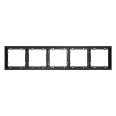 Рамка пластиковая VOLTUM S70 на 5 постов, (графит)