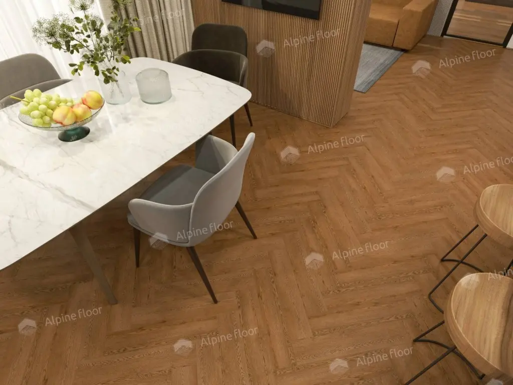 SPC Ламинат Alpine Floor SPC Light Parquet ЕСО 13-32AB Дуб Селена 4V 43кл