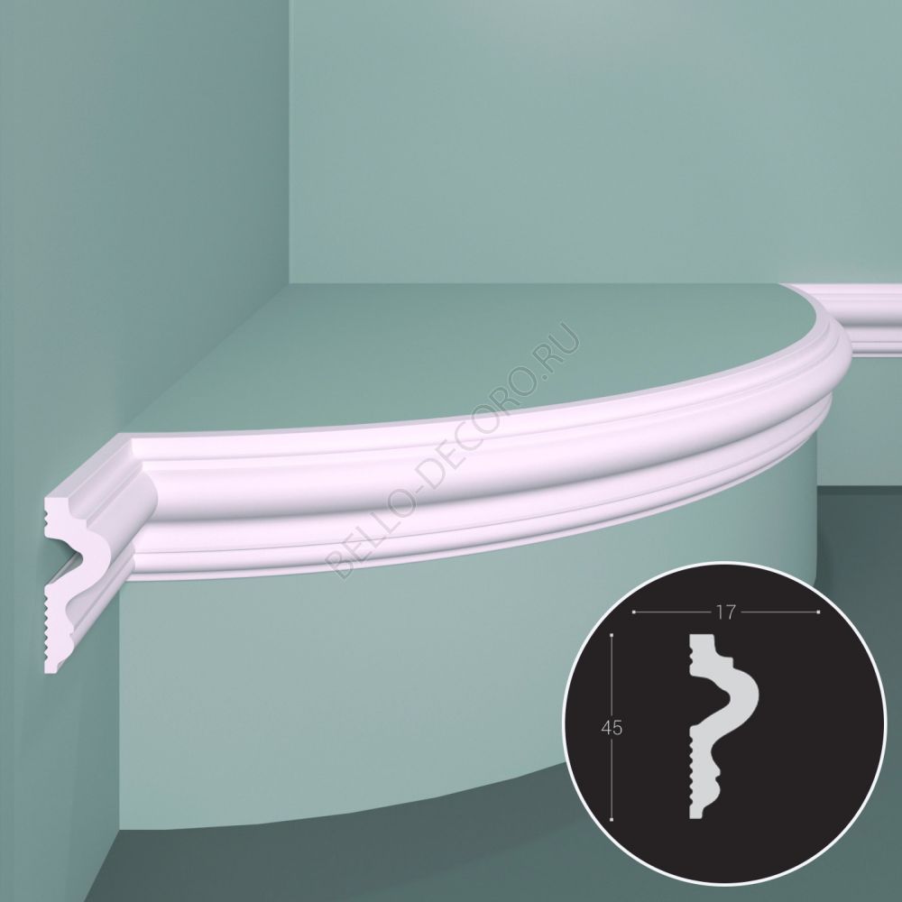 Молдинг Bello Deco М10 45x17x2000-F гибкий