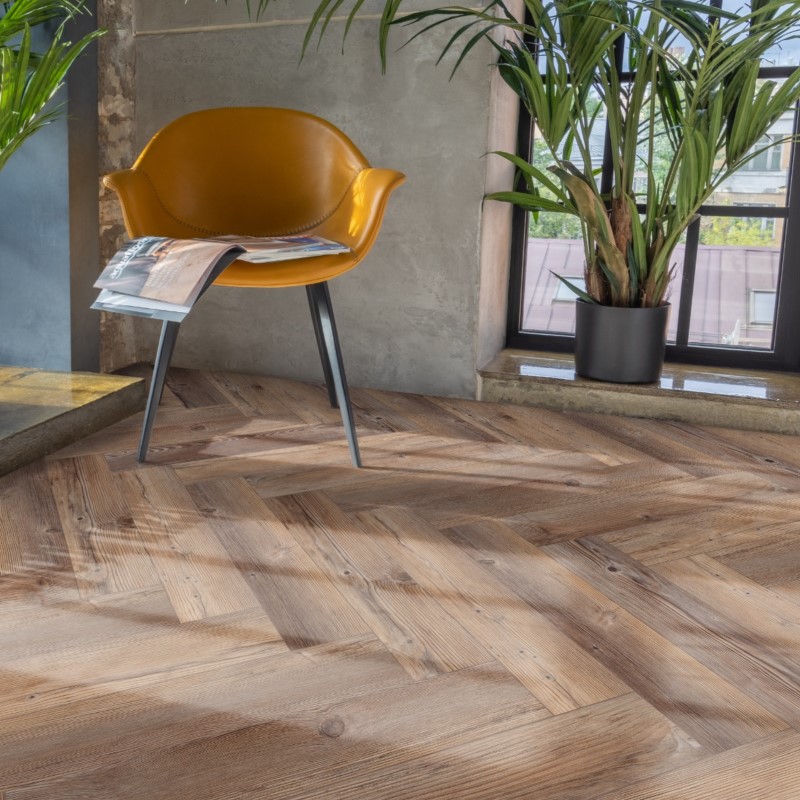 Кварц виниловый ламинат Aquafloor Parquet Glue 4V AF2517PG