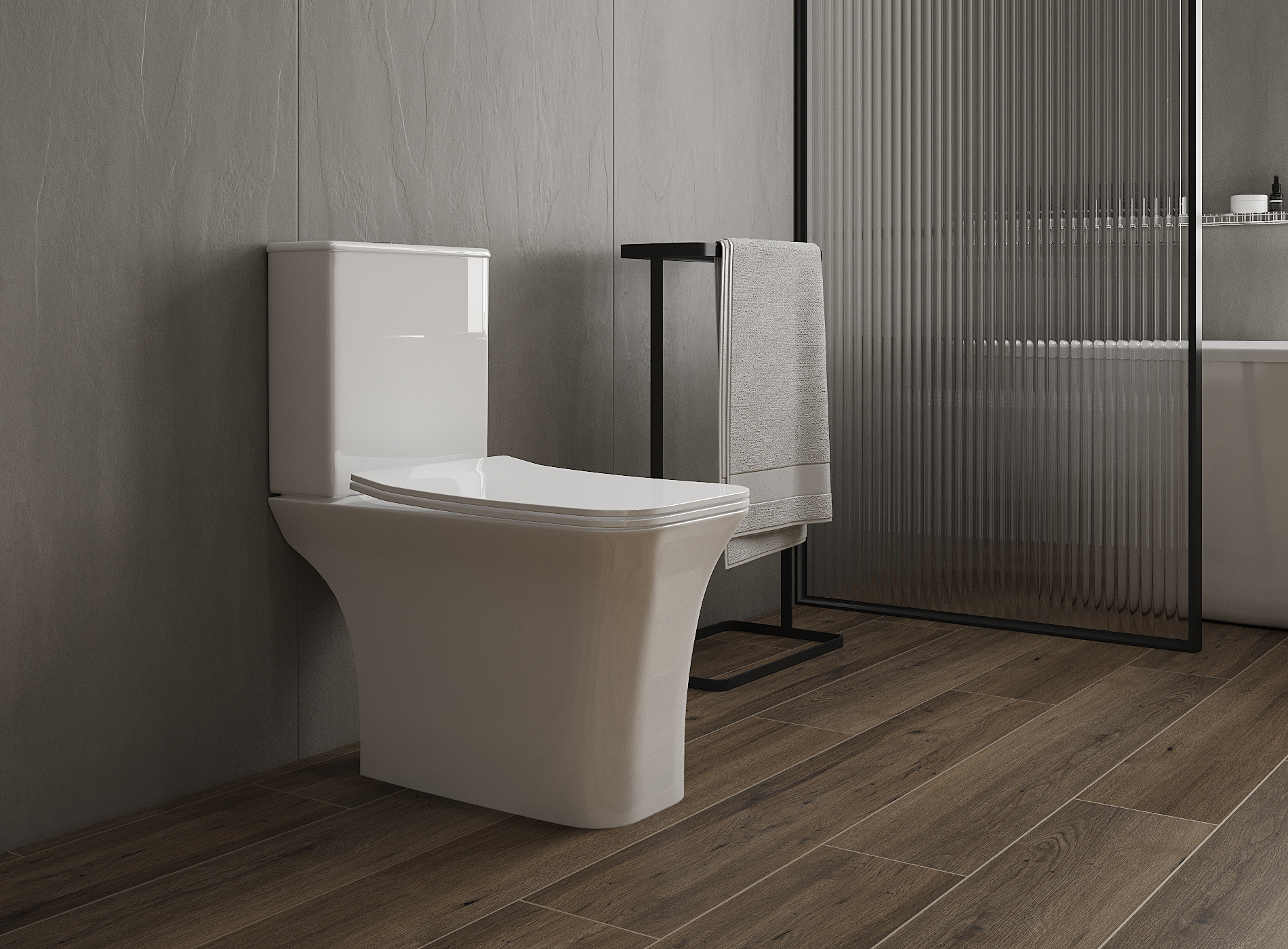 Унитаз-компакт безободковый Creto Cer C2 1002-002Cer-C2W с быстросъёмной крышкой-сиденьем микролифт Slim