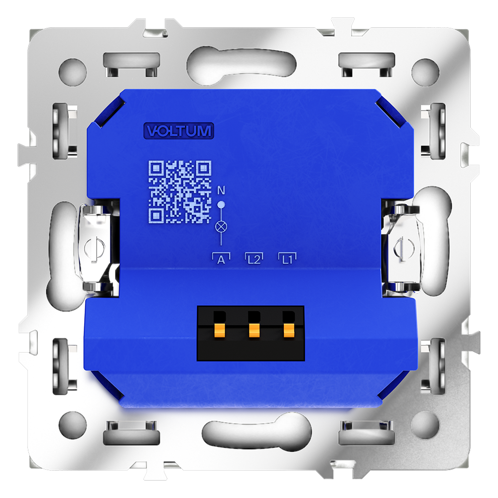 Светорегулятор встраиваемый VOLTUM S70 поворотно-нажимной 600 Вт, (белый матовый)