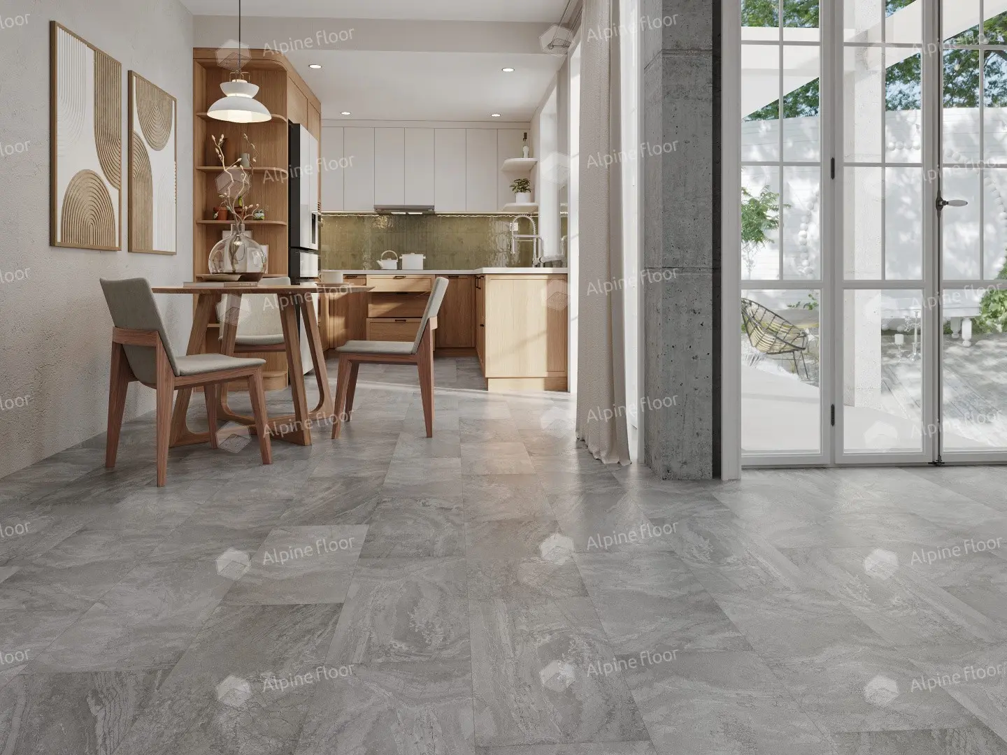 ПВХ-плитка Alpine Floor LVT Light Stone ЕСО 15-11 Хэмпшир 4V 43кл