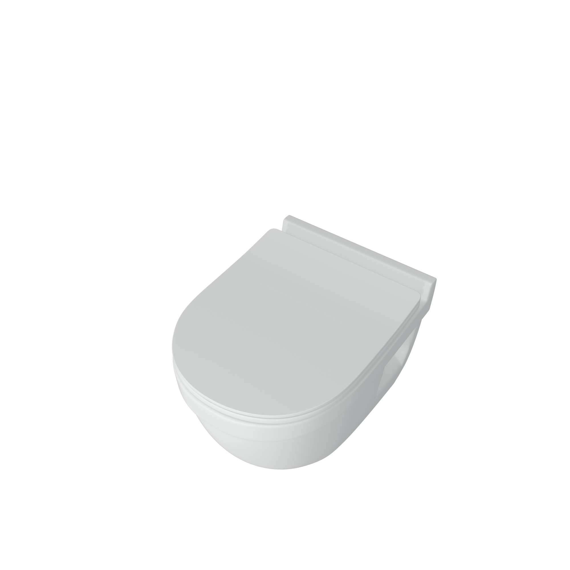 Унитаз подвесной безободковый Creto Cer C6 1806-Cer-С6P с крышкой-сиденьем микролифт, белый