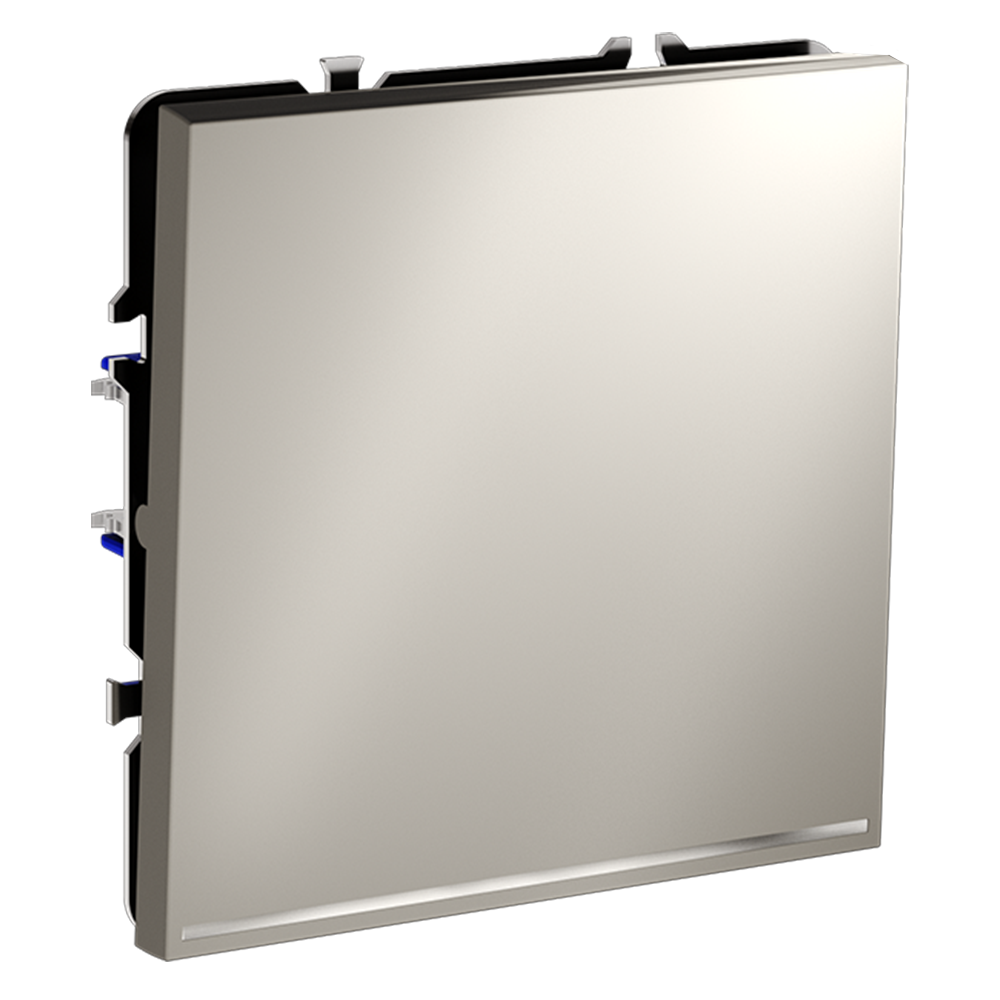 Проходной переключатель встраиваемый VOLTUM S70 одноклавишный с подсветкой 10А, (кашемир)