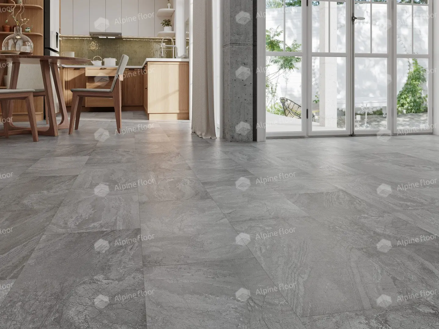 ПВХ-плитка Alpine Floor LVT Light Stone ЕСО 15-11 Хэмпшир 4V 43кл