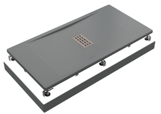 Душевой поддон Creto Etna 100x90 прямоугольный, серый