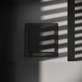 Выключатель встраиваемый VOLTUM S70 одноклавишный 10А, (черный матовый)