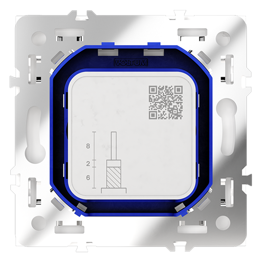 Розетка телевизионная встраиваемая VOLTUM S70 оконечная TV+SAT, (белый матовый)