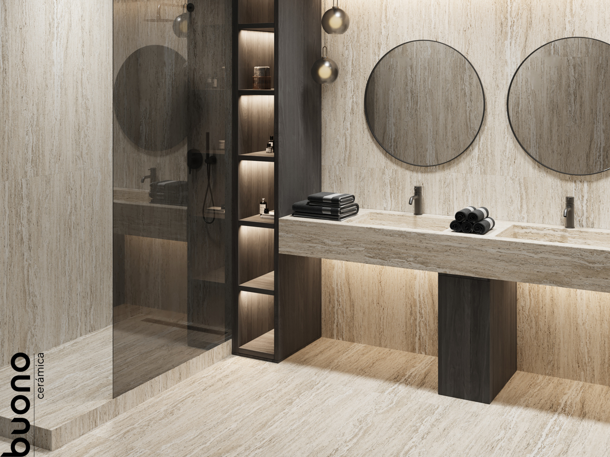Керамогранит Buono Ceramica Stones Travertino Beige Matt S4442M