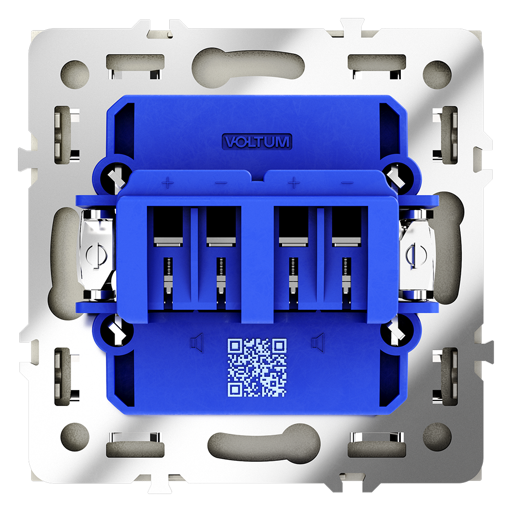 Розетка акустическая встраиваемая VOLTUM S70 4-местная, (шелк)