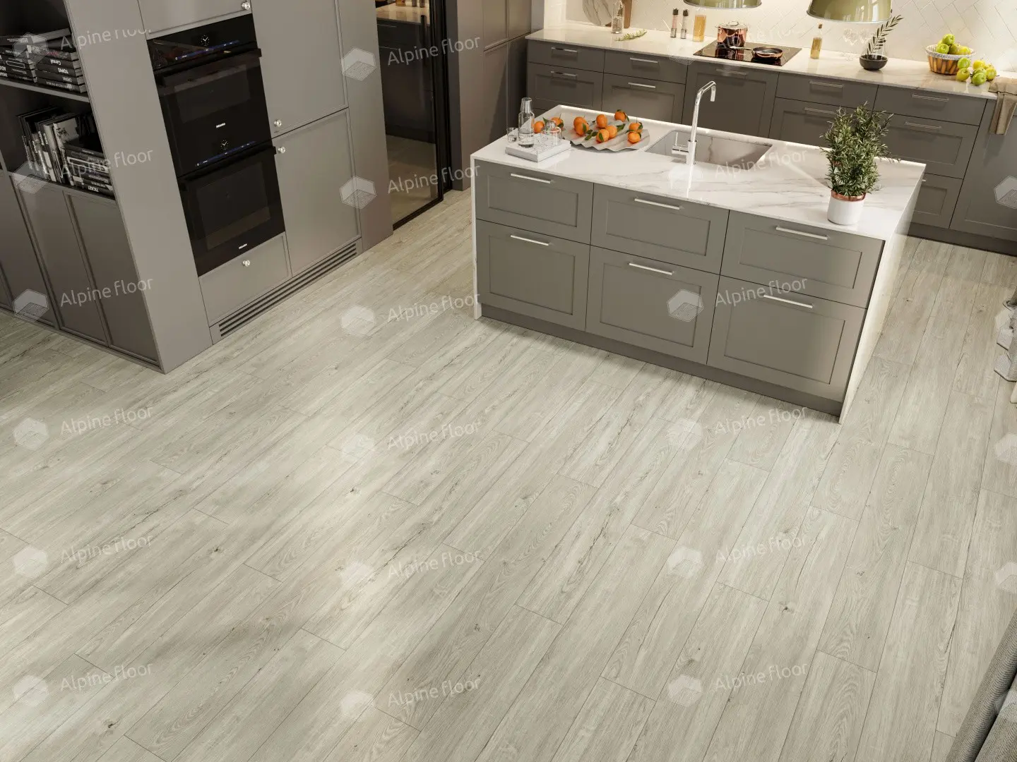 ПВХ-плитка Alpine Floor LVT Sequoia ЕСО 6-8 Секвойя Снежная 4V 43кл