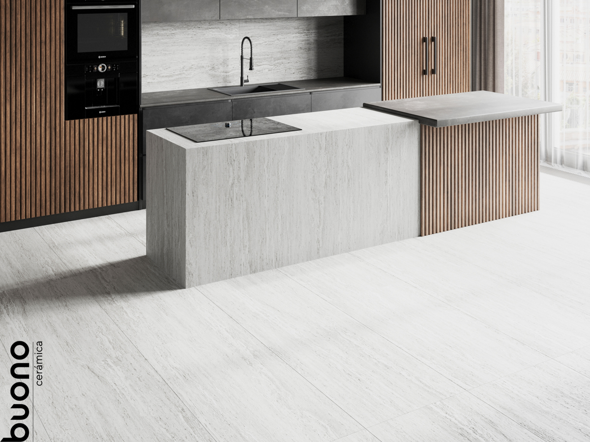 Керамогранит Buono Ceramica Stones Travertino Grey Matt S4443M
