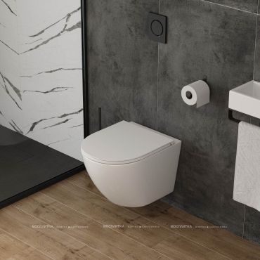 Унитаз подвесной безободковый Idrico Best 3.0 Tornado 1110-Best-B3.0 с крышкой-сиденьем микролифт, белый