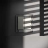 Выключатель встраиваемый VOLTUM S70 двухклавишный 10А, (сталь)