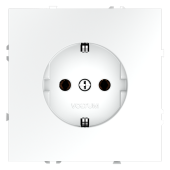 Розетка встраиваемая VOLTUM S70 с заземлением 16А, (белый матовый)