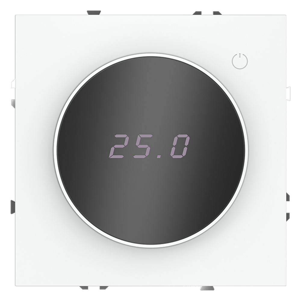 Терморегулятор электронный VOLTUM S70 с индикацией и датчиком, для теплого пола, (белый матовый)