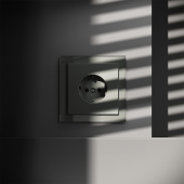 Розетка встраиваемая VOLTUM S70 с заземлением 16А, (титан)