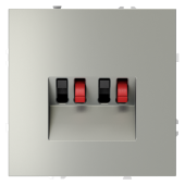 Розетка акустическая встраиваемая VOLTUM S70 4-местная, (сталь)